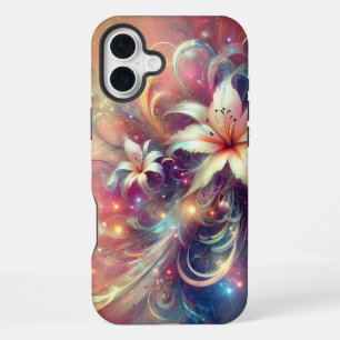 幻想的な花柄 iPhone 16 PLUSケース