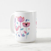 幻想的な花 コーヒーマグカップ (正面左)