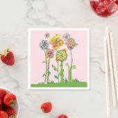 幻想的な花 スタンダードカクテルナプキン (インサイチュ)