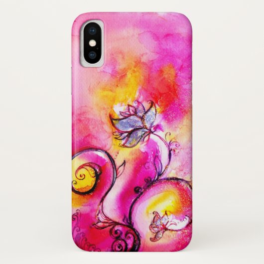 幻想的な花 ピンク 黄色 紫 Case-Mate iPhoneケース (裏面)