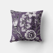 幻想的な花(プラム)ファインアート クッション (裏面)
