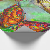 幻想的な花、自然の中で色とりどりの蝶 ラッピングペーパー (角)