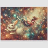 幻想的な落下 白ウサギと不思議の国のアリス デコパージュ 薄葉紙 (正面)