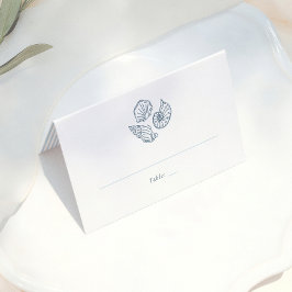 幻想的な落書きの青い結婚式ゲストテーブル番号 プレイスカード