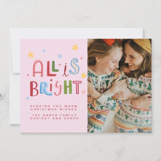 幻想的な落書き 全ては輝いている ホリデーカード 招待状 (正面)