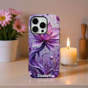 幻想的な蓮の花の夢絵を描の風景 iPhone 16 PROケース