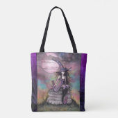 幻想的な薄暮の魔女 ファンタジーアート トートバッグ (裏面)