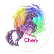 幻想的な虹のユニコーンをテーマにした