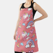 幻想的な虹の一角模様の誕生日パーティー エプロン (インサイチュ)