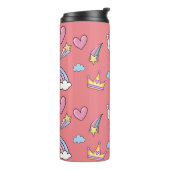 幻想的な虹の一角模様の誕生日パーティー タンブラー (回転左)