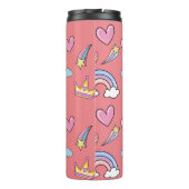 幻想的な虹の一角模様の誕生日パーティー タンブラー (裏面)