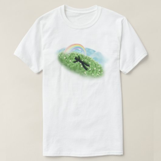 幻想的な虹の夢 平和な牧草地 - サートレアリスム Tシャツ (デザイン正面)