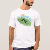 幻想的な虹の夢 平和な牧草地 - サートレアリスム Tシャツ (正面)