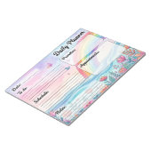 幻想的な虹色のパステル水彩デイリープランナー ノートパッド (アングル)