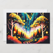 幻想的な蛍の夢のような赤ちゃんシャワー 招待状 (裏面)