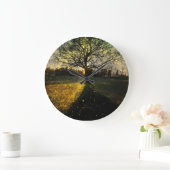 幻想的な蛍の風景 ラージ壁時計 (ホーム)