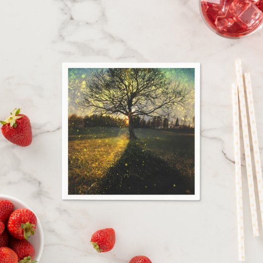 幻想的な蛍 スタンダードカクテルナプキン (インサイチュ)