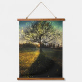 幻想的な蛍 吊り下げ型タペストリー (正面)