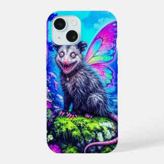 幻想的な蝶のフクロネズミ iPhone 15 カバー