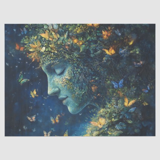 幻想的な蝶の森の女神 (1) 薄葉紙 (正面)