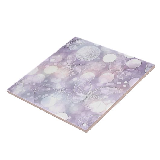 幻想的な蝶の輝き ラベンダー ID1184a タイル (側面)