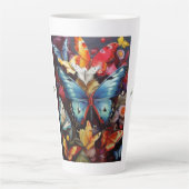 幻想的な蝶 カフェラテマグ (正面)
