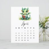 幻想的な赤ちゃんドラゴンの壁のアート 4月 (スタンド正面)