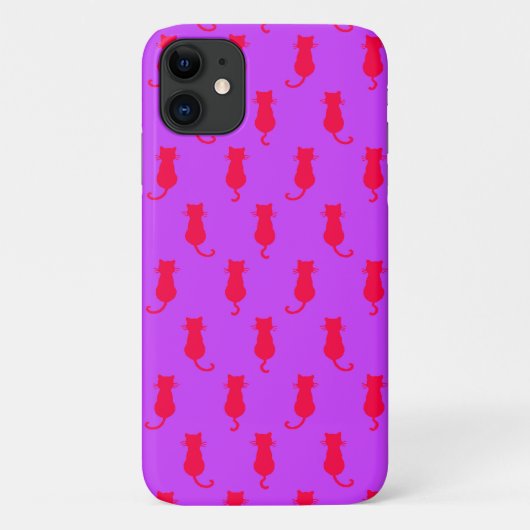 幻想的な赤猫のラベンダー柄 Forever Case-Mate iPhoneケース (裏面)