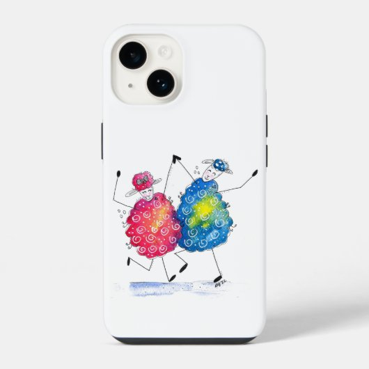 幻想的な踊る羊 iPhoneケース (裏面)