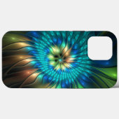 幻想的な輝きの花、カラフルな抽象的フラクタル Case-Mate iPhoneケース (裏面 (横))