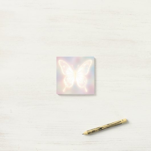 幻想的な輝きの蝶 ポストイット (デスク上)