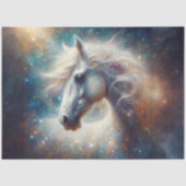 幻想的な輝きの馬の天体デコパージュ 薄葉紙 (正面)