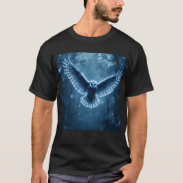幻想的な輝きを持つセレスティアルスノーオウル Tシャツ