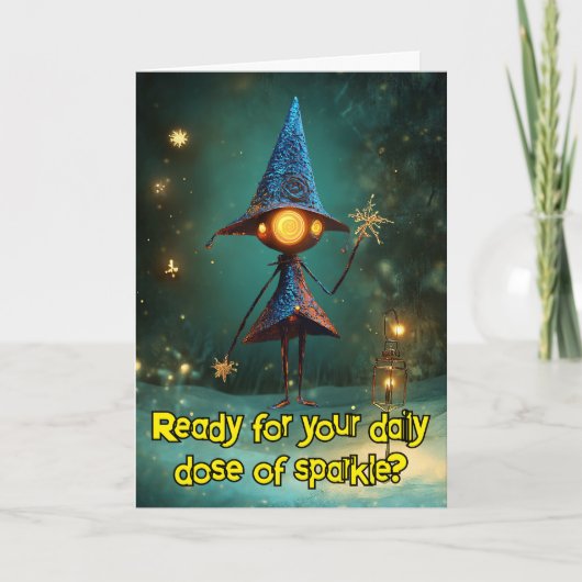 *~* 幻想的な輝き おもしろい 魔法の23 クリスマス AP97 サンキューカード (正面)