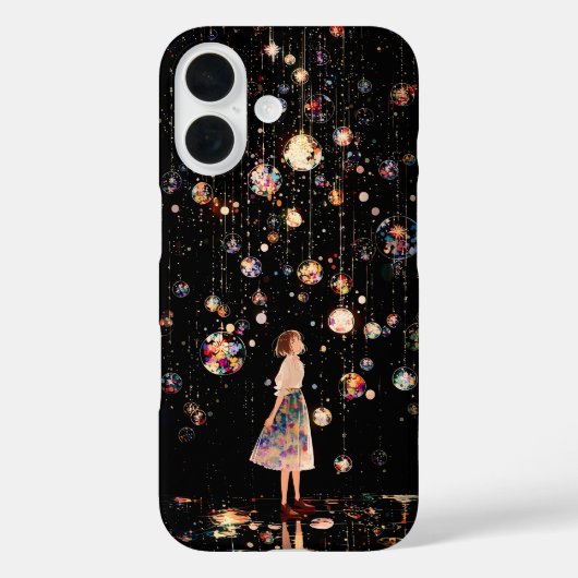 幻想的な輝くオーブと星空の夜 iPhone 1 Case-Mate iPhoneケース (裏面)