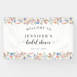 幻想的な野の花の花嫁歓迎パーティー 横断幕