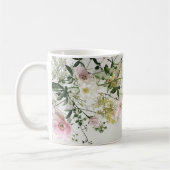 幻想的な野の花の草原の植物学のコーヒーマグ コーヒーマグカップ (左)