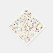 幻想的な野の花の草原の結婚式  スタンダードカクテルナプキン (角)