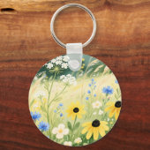 幻想的な野の花の草原 キーホルダー (正面)