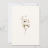 幻想的な野の花 | セージ色の結婚披露宴 招待状 (裏面)