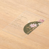 幻想的な野の花 春 夏 秋 アクリル招待状 (レイダウン)