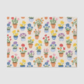 幻想的な鉢植えの花の植物画 薄葉紙 (正面)
