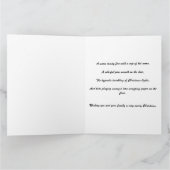 幻想的な雪の山のクリスマスキャビン カード (内部)