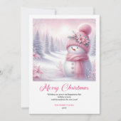 幻想的な雪の森の子供向けデジタルクリスマスカード シーズンカード (正面)