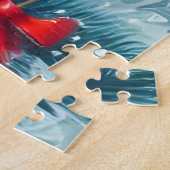 幻想的な雪の結晶のクリスマスツリー ジグソーパズル (側面)