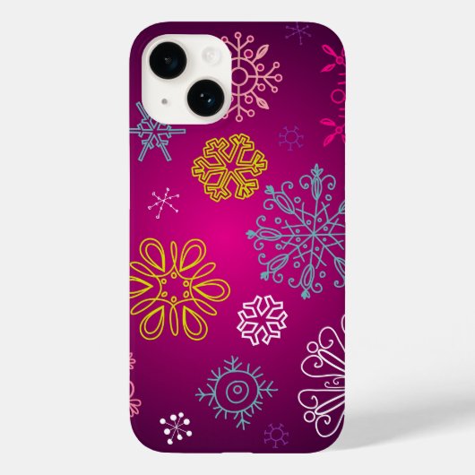 幻想的な雪の結晶の冬の世界 Case-Mate iPhoneケース (裏面)