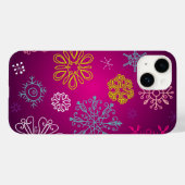 幻想的な雪の結晶の冬の世界 Case-Mate iPhoneケース (裏面 (横))