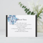 幻想的な雪の結晶の木　豪華な結婚式のリハーサル 招待状 (スタンド正面)