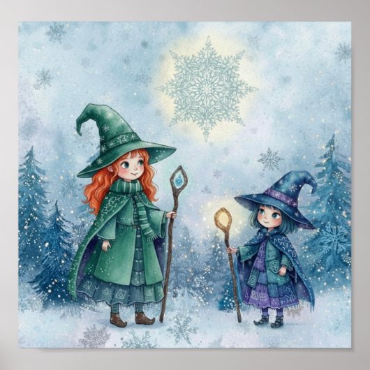 幻想的な雪のflakeの魔女 ポスター (正面)