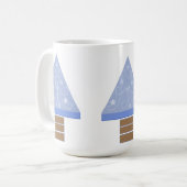 幻想的な青いクリスマスツリー コーヒーマグカップ (正面左)